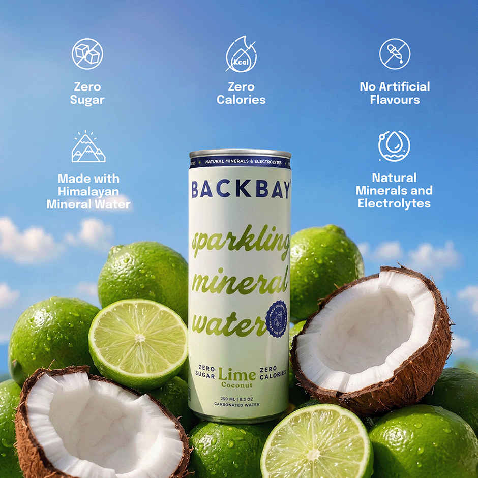 Backbay Lime Coconut Sparkling Mineral Water