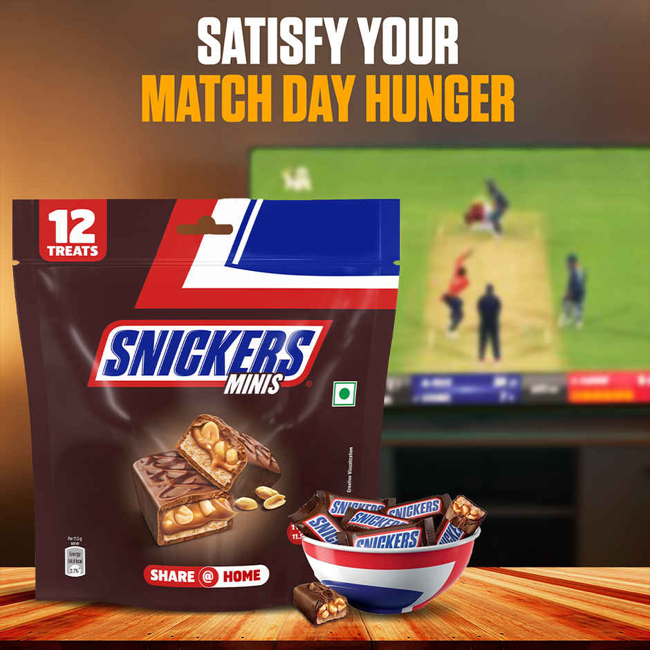 Snickers Minis Chocolate Pack | Loaded with Peanuts, Nougat, & Caramel | 12 Minis