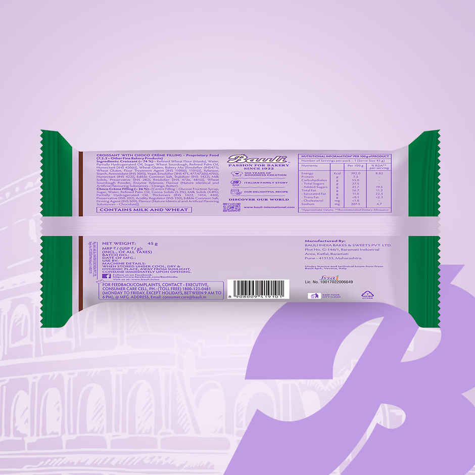 Bauli Moonfils Croissants Choco Cream Veg | Soft & Filled