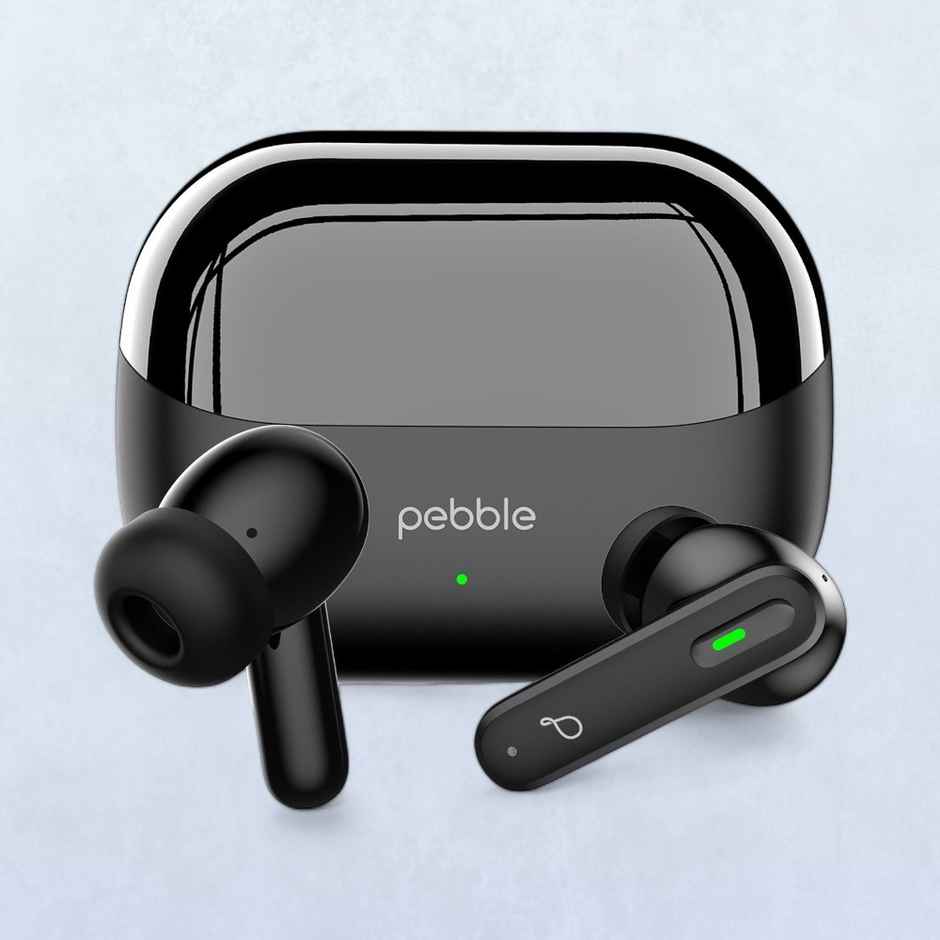 Pebble Blissbuds Ace Earbuds | Clear Sound, ANC, ENC, Quad Mics, Gaming Low Latency Mode
