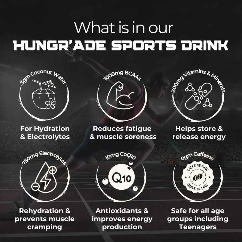 Hungr'Ade BCAA Sports Drink - Passionfruit Orange