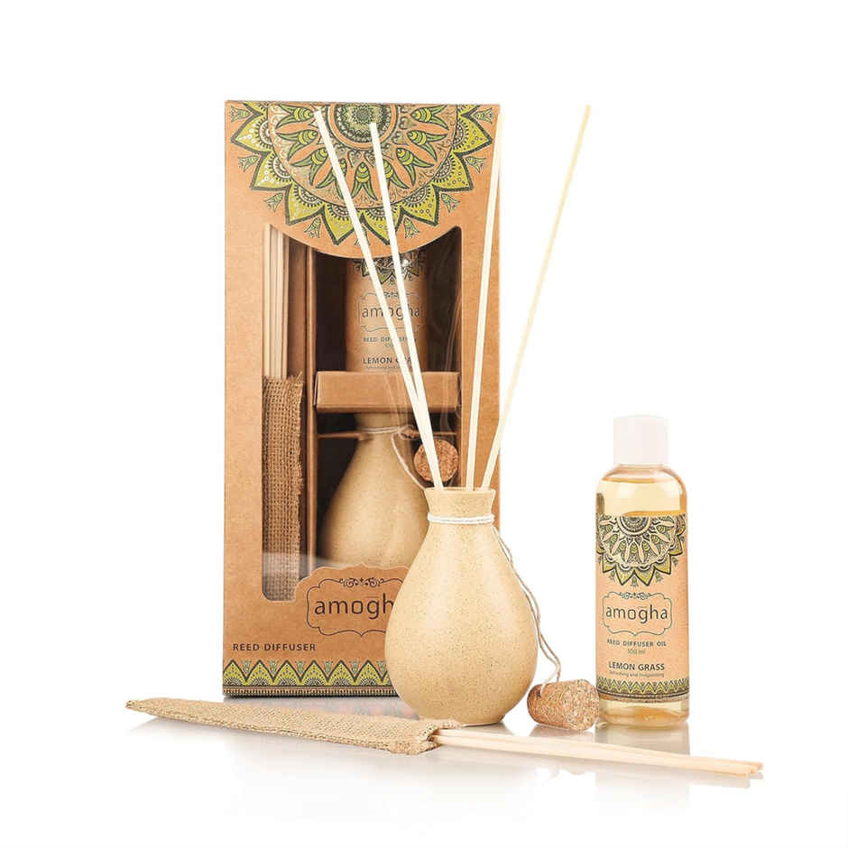 IRIS Amogha Lemon Grass Reed Diffuser Set