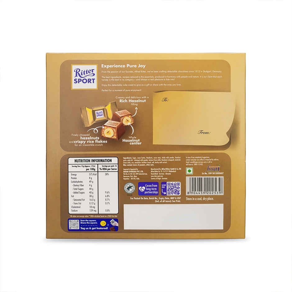 Ritter Sport Hazelnut Imported Chocolate Gift Box