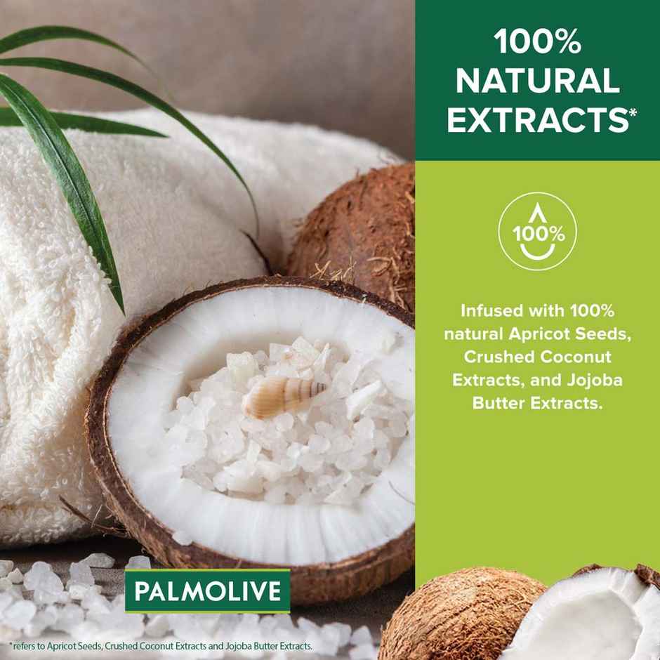 Palmolive Body Wash Coconut Joy Creme Exfoliator With Real Apricot Seeds and Jojoba Butter Extracts