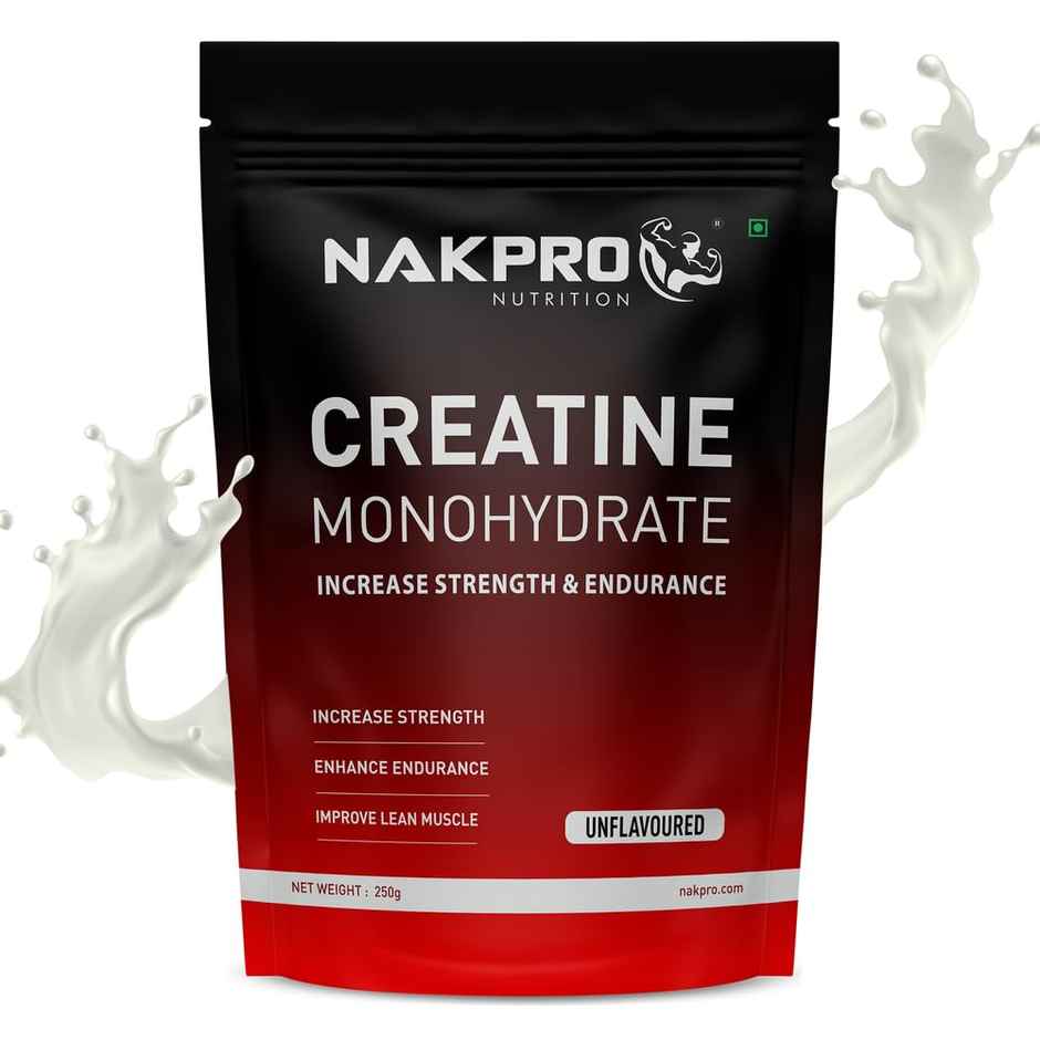 Nakpro Micronised Creatine Monohydrate Powder |Trustified Certified | Unflavoured