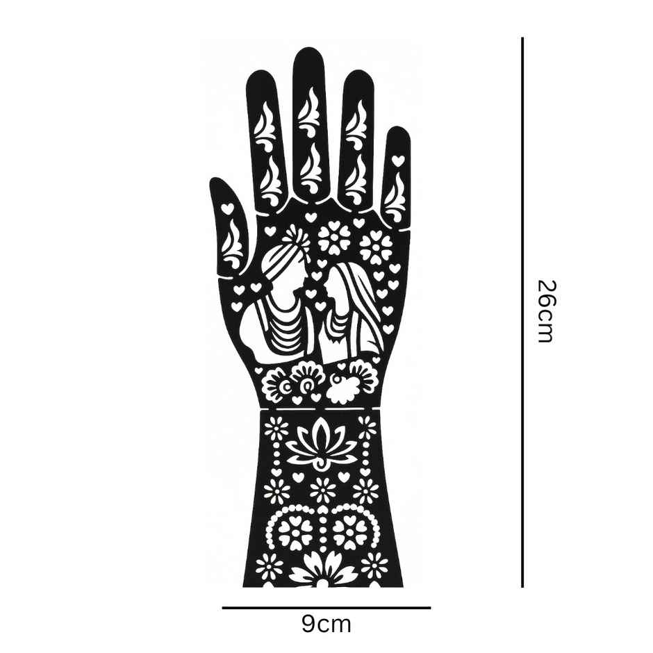 Mehendi Stencil | Floral Pattern | Se7en