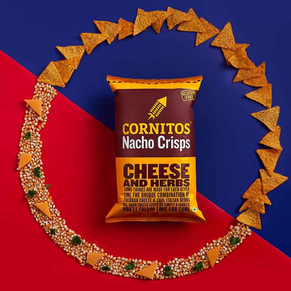 Cornitos Nacho Chips | Cheese And Herbs | Crunchy & Enjoyable