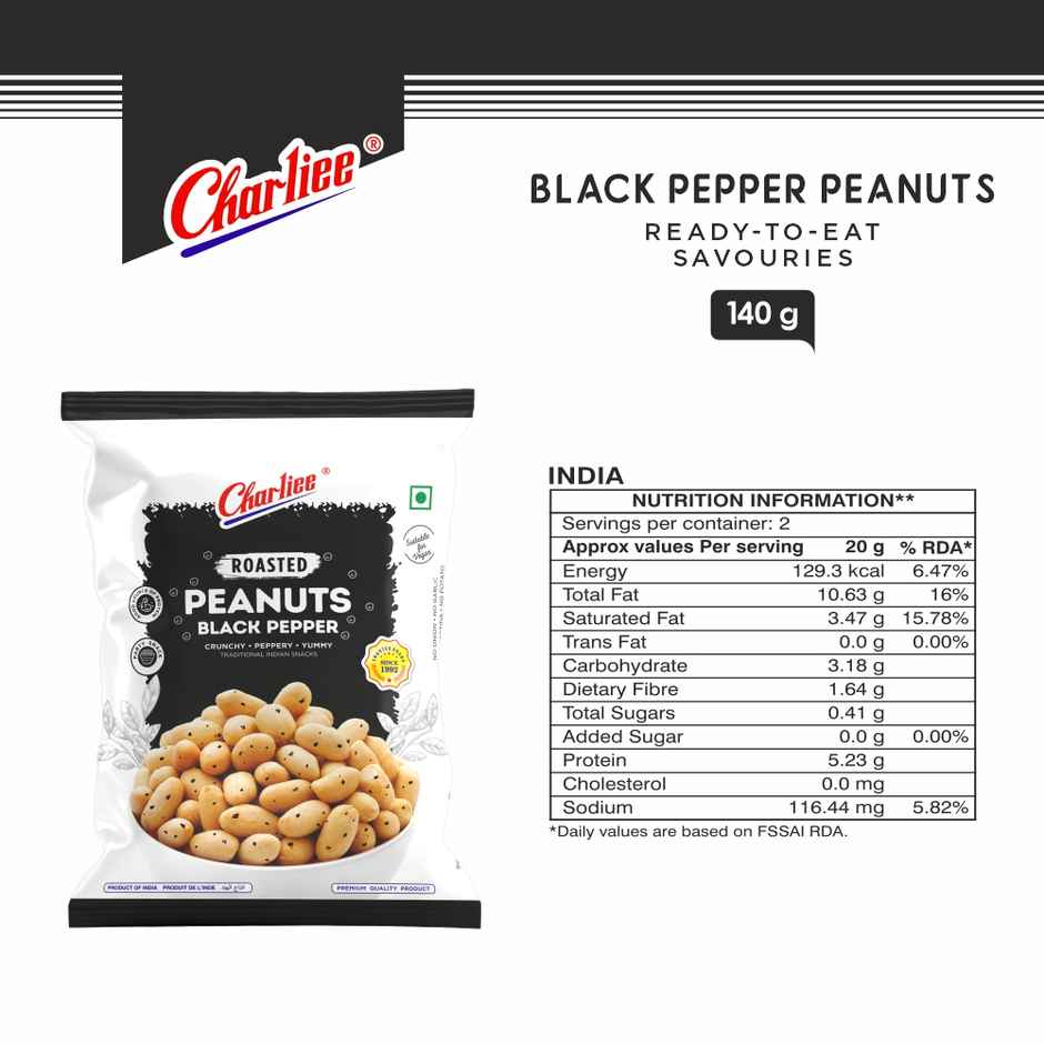 CHARLIEE Black Pepper Peanuts