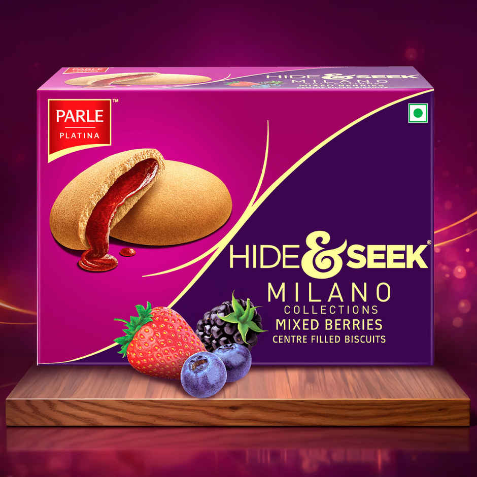 Parle Hide & Seek Milano Centre Filled Mixed Berry Cookies