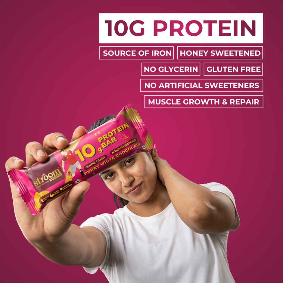 Stroom Berry White Chocolate 10G Protein Bar Combo