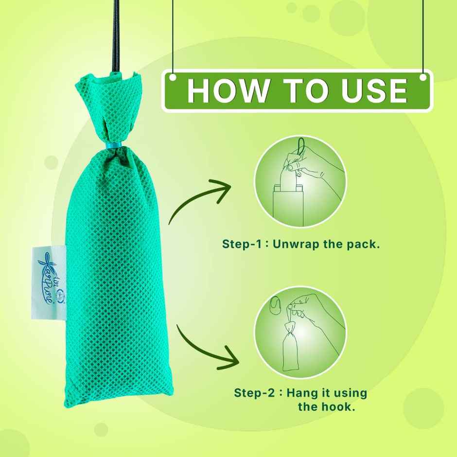 Tulsi Camphor Pouch by Air Karpure | Car, Bathroom, Wardrobe & Room Freshener | From House of Cycle