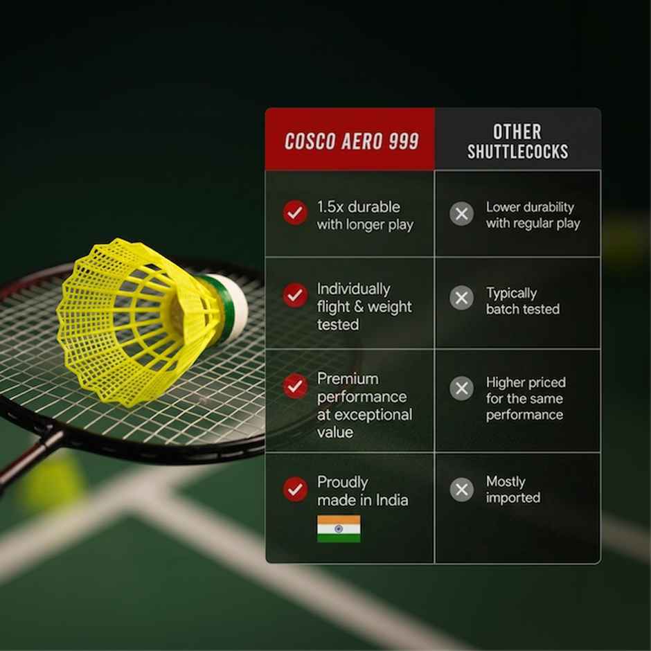 Cosco Aero 999 | Match grade Nylon Shuttle cock