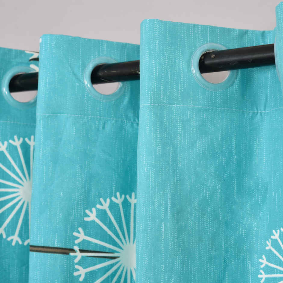 BAY6 Polyester Window Curtains - Set of 2 - Windows (5x4 ft) - Light Blue