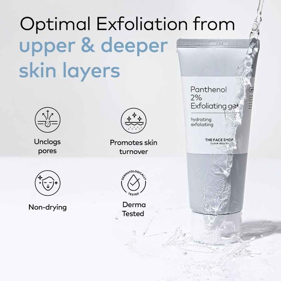 The Face Shop Alltimate Panthenol 2% Exfoliating Gel | Korean Cleansing Scrub - AHA, BHA, LHA, PHA