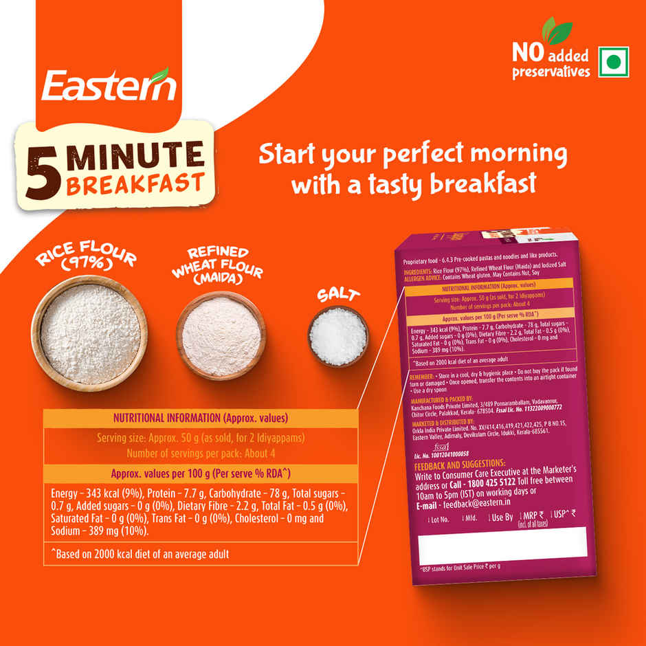 Eastern 5 Min Instant Breakfast Idiyappam Ready Mix