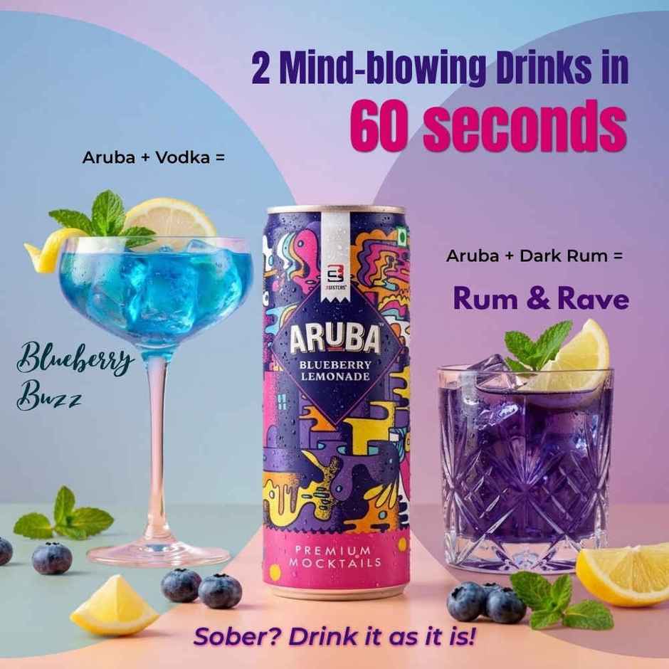Aruba Blueberry Lemonade | Refreshing Mocktail By 3 Sisters