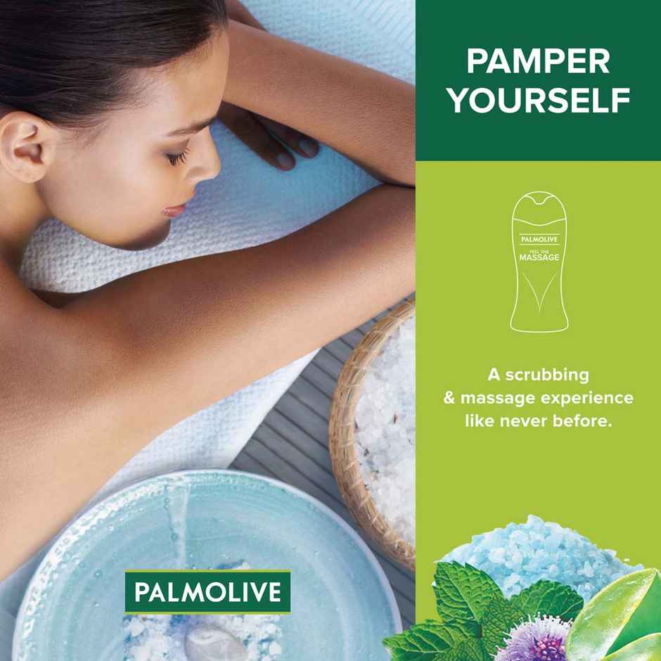 Palmolive Body Wash Feel The Massage Exfoliating Shower Gel With 100% Natural Thermal Minerals