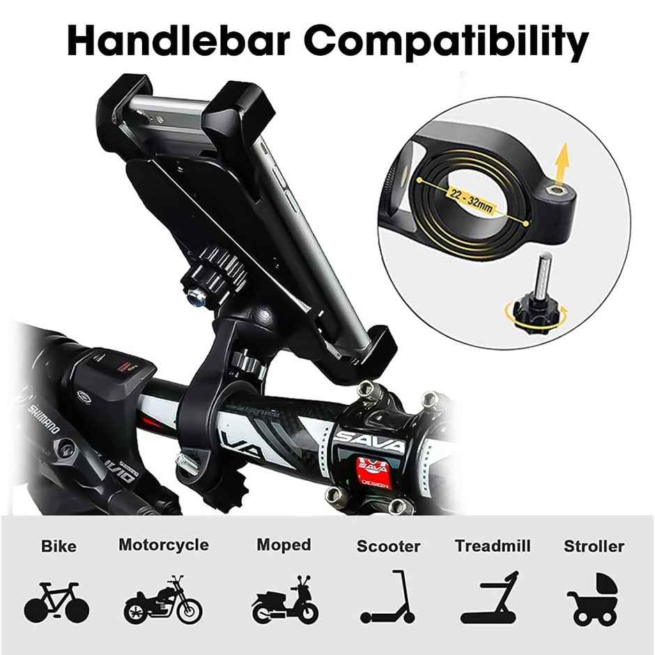 Sounce Waterproof New Bike Phone Mount Anti Shake And Stable 360 DegreeRotation Bike