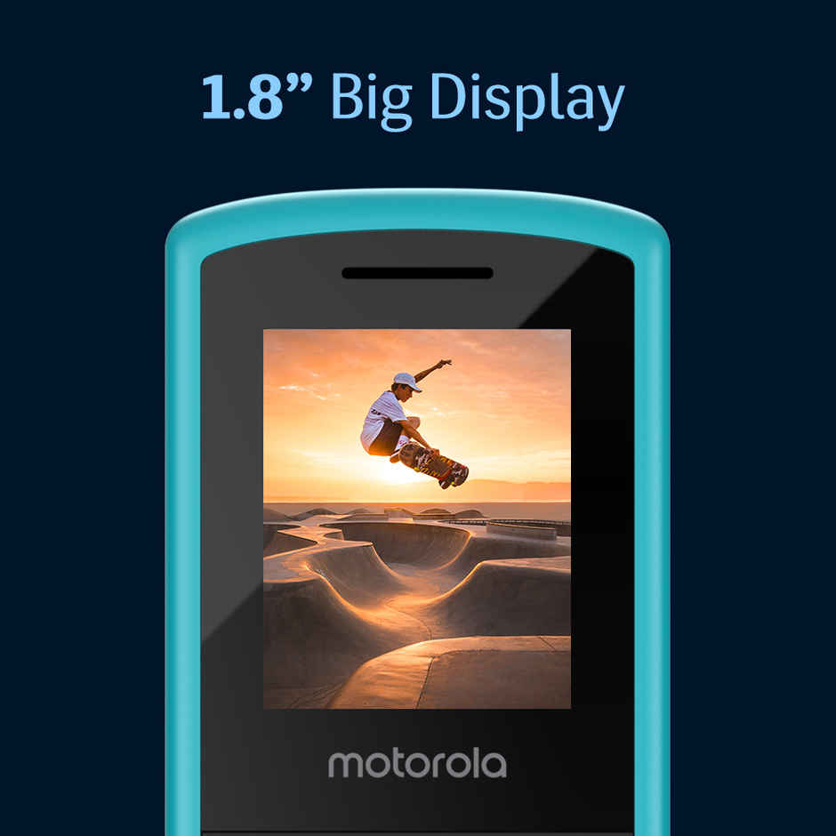 Motorola A10V Dual Sim Keypad Phone | 1.8 Inch Display| Wireless Fm |Auto Call Recording |Teal Blue