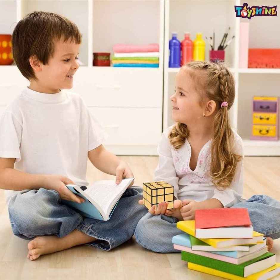Toyshine 3x3x3 Golden Mirror Magic Speed Cube - Stress Relief Puzzle for Kids & Adults