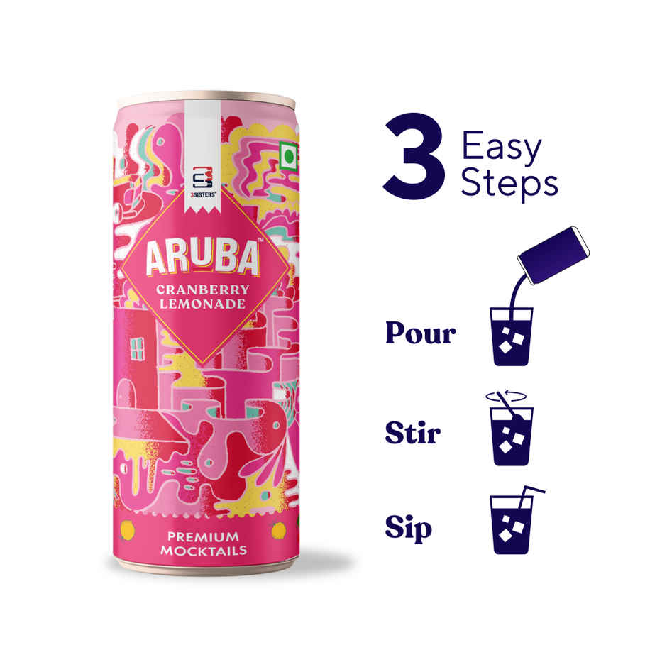 Aruba-Cranberry Lemonade | Refreshing Mocktail By 3sisters