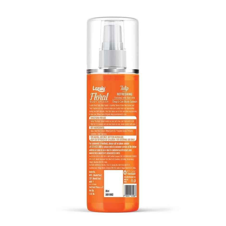 Lozalo Floral Pet Perfume | Tulip | Odour Control | Aloe Vera - Wheat Germ Oil