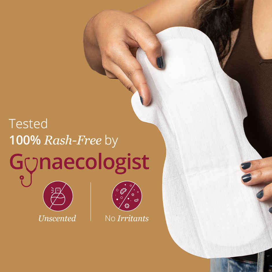 Carmesi Sensitive Sanitary Pads - 30 Pads (XXL) | |100% Rash-Free