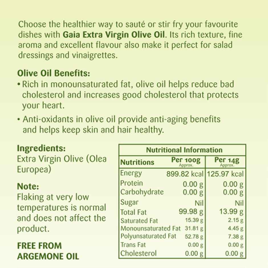 Gaia Extra Light Olive Oil Combo