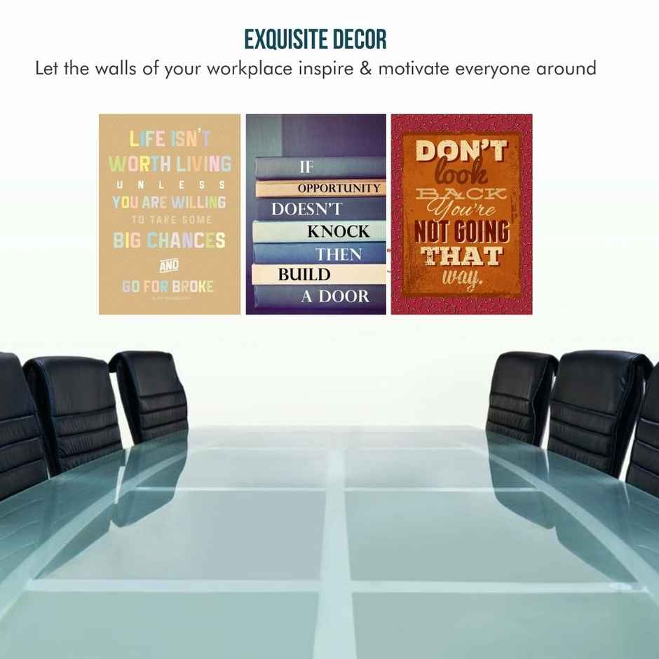 Paper Plane Design Inspirational Motivational Wall Posters | Set Of 3 | Size 12 x 18 Inch | D68