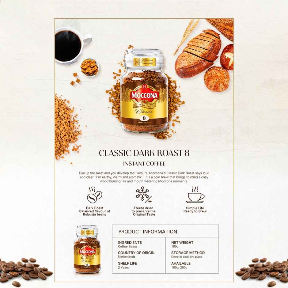 Moccona Premium Dark Roast Classic Dark Roast Instant Coffee