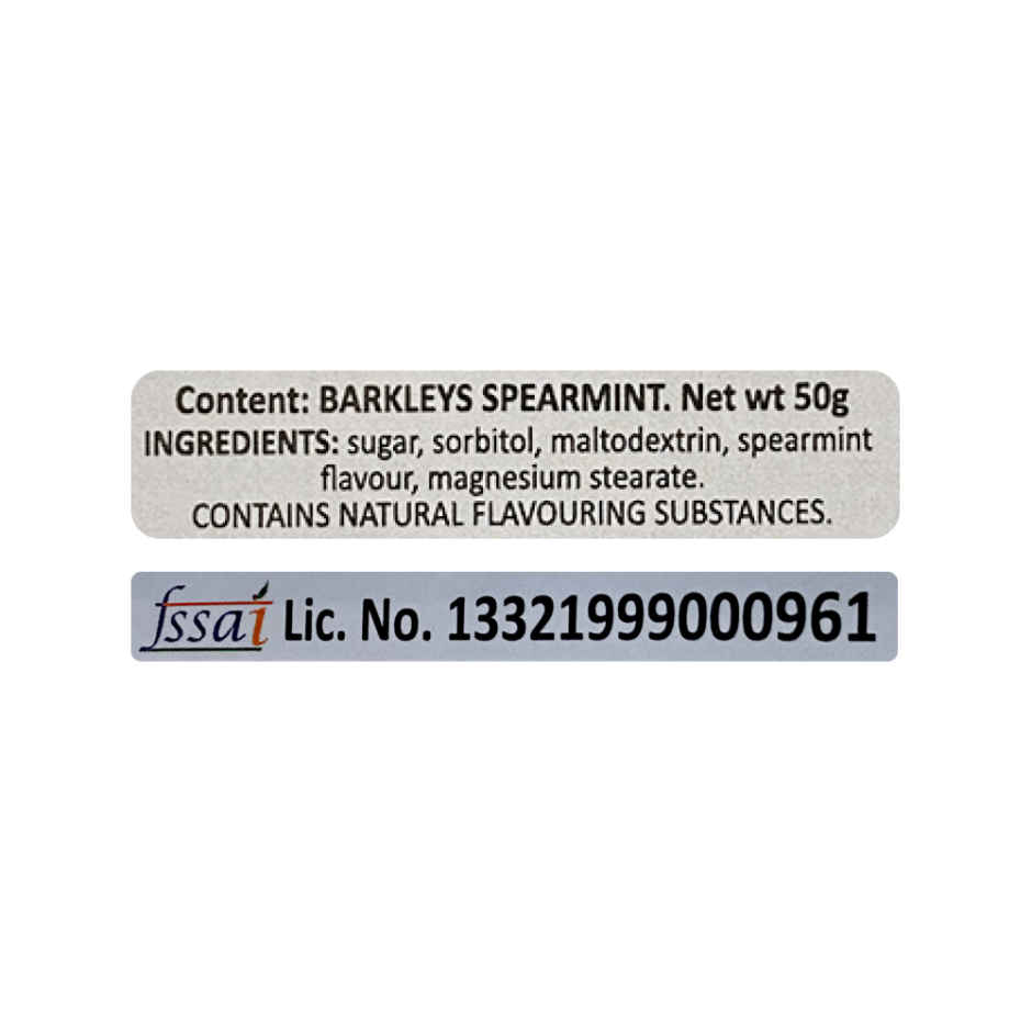 Barkleys Spearmint Intense Mint Candies