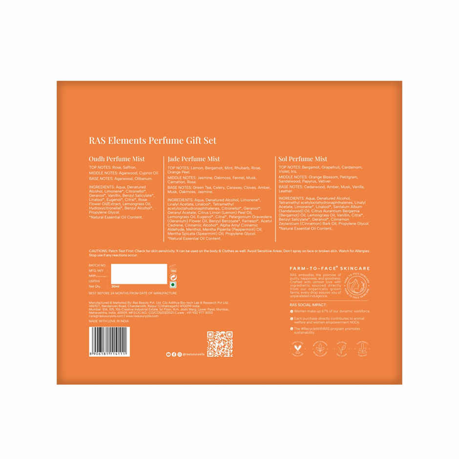 Ras Luxury Skincare Elements Perfume Gift Set