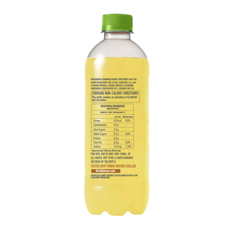 Jimmy's Zero Sugar Pineapple Coconut Sparkling Water