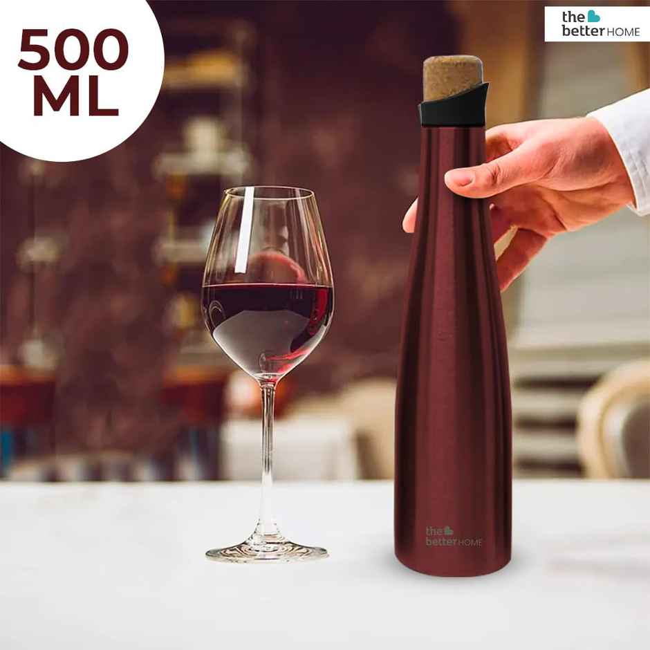 The Better Home 500Ml Insulated Stainless Steel Water Bottle- Wine