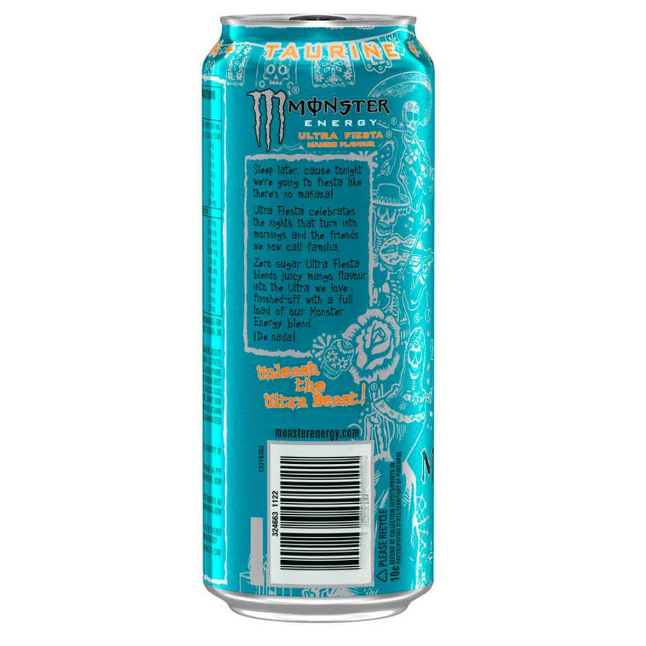 Monster Ultra Fiesta Mango Zero Sugar High Caffeinated Drink