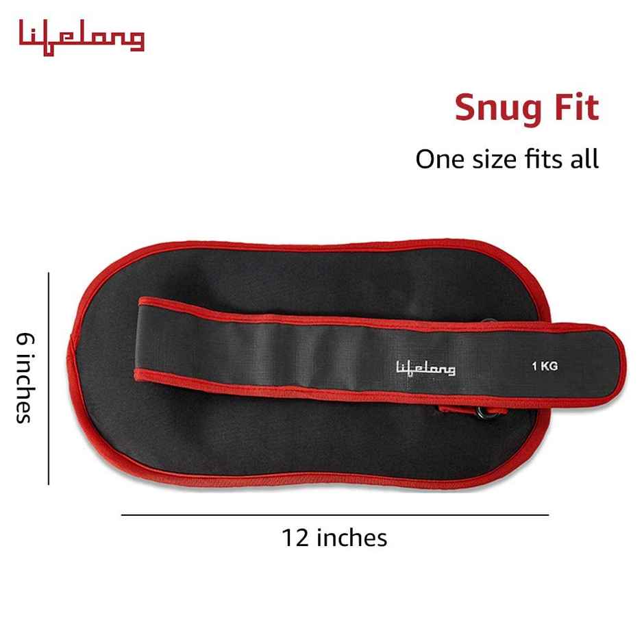 Lifelong Adjustable Ankle Weight For Running Jogging Cycling Sand Filled Set 1 Kg X 2