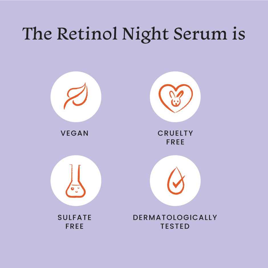 Foxtale 0.15% Beginner Friendly Retinol Night Serum | Anti-Aging Night Cream , Men & Women