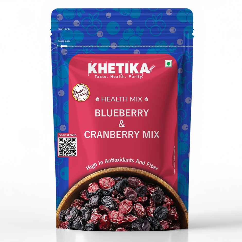 Khetika Premium Cranberry & Blueberry Mix | Rich in Calcium & Antioxidants | No Added Preservatives