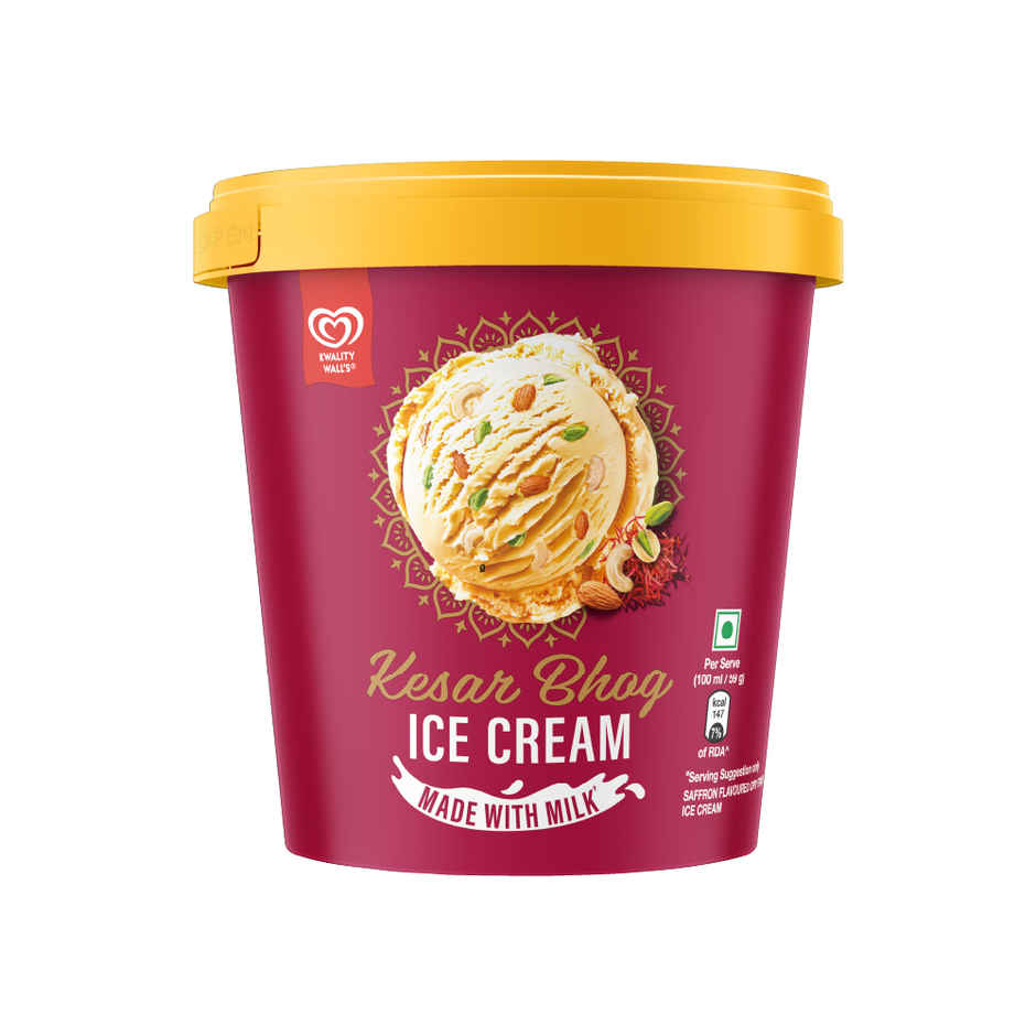 Kwality Wall's Kesar Bhog Ice cream Tub