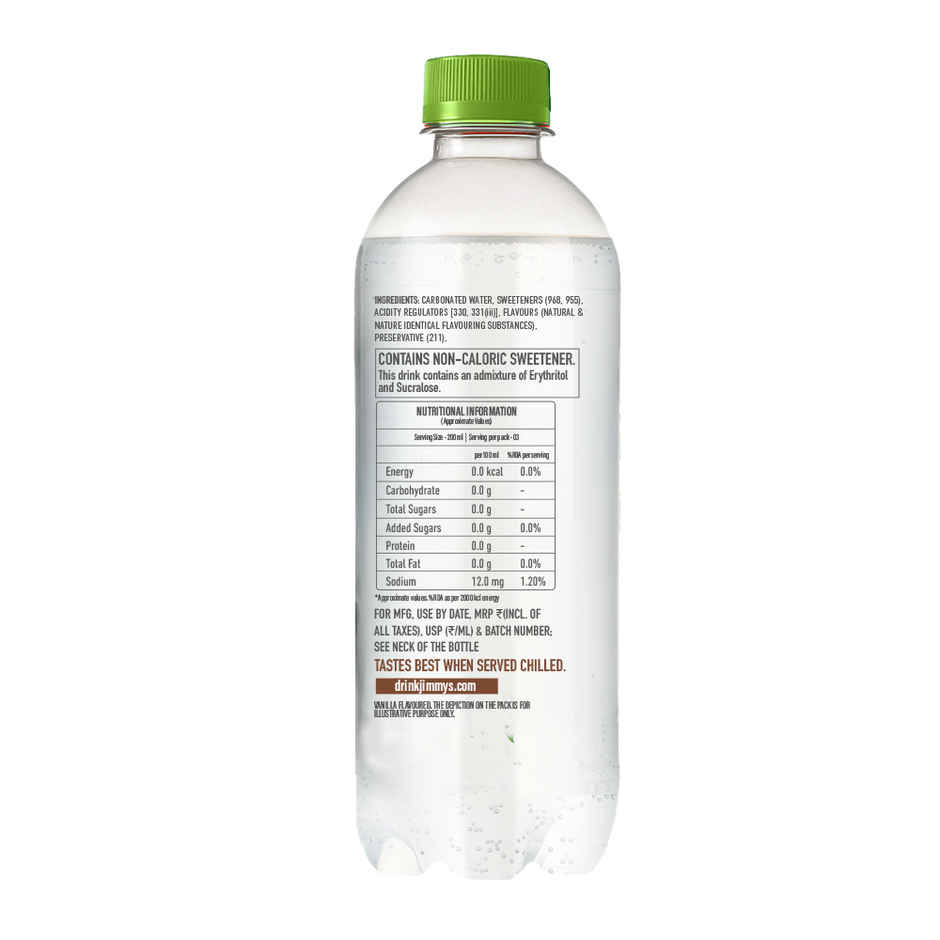 Jimmy's Zero Sugar Vanilla Sparkling Water