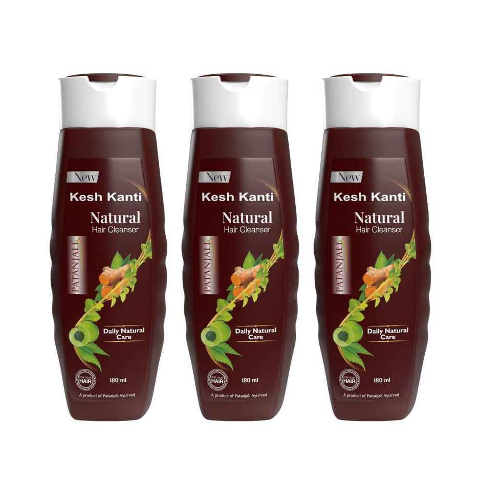 Patanjali Kesh Kanti Natural Hair Cleanser Shampoo Scalp Cleansers for Soft and Thick Hair Combo