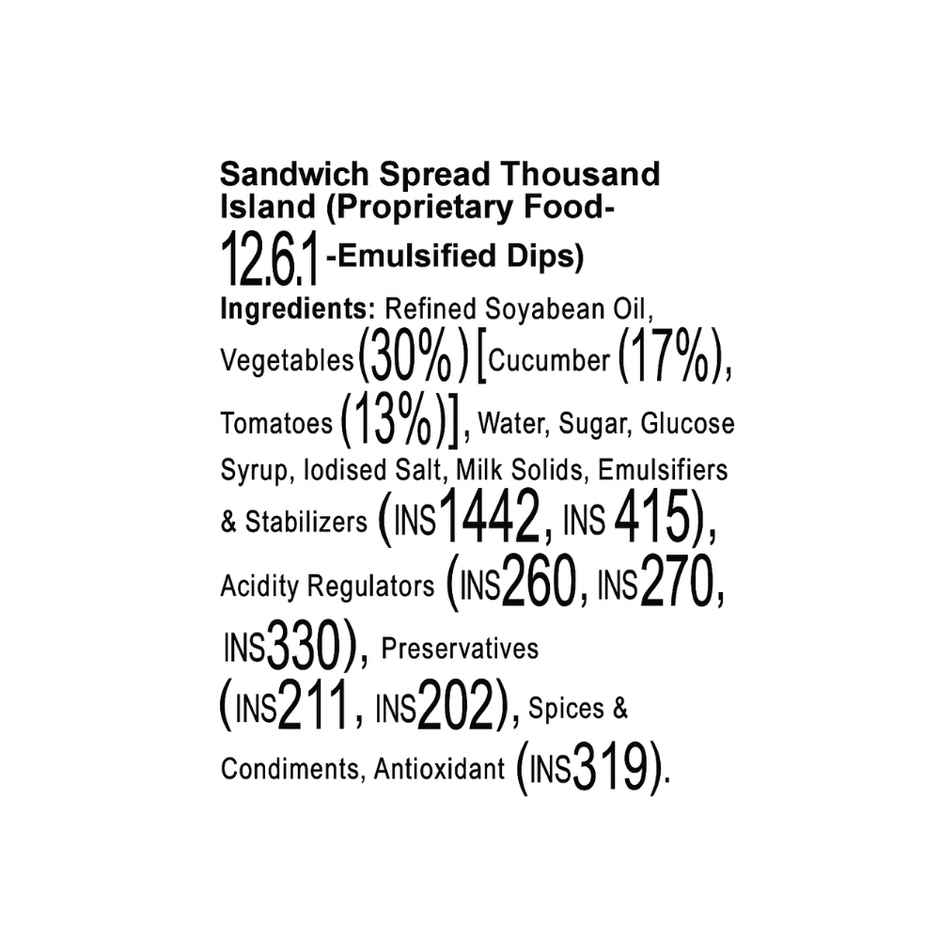 Dr. Oetker FunFoods Veg Thousand Island Sandwich Spread