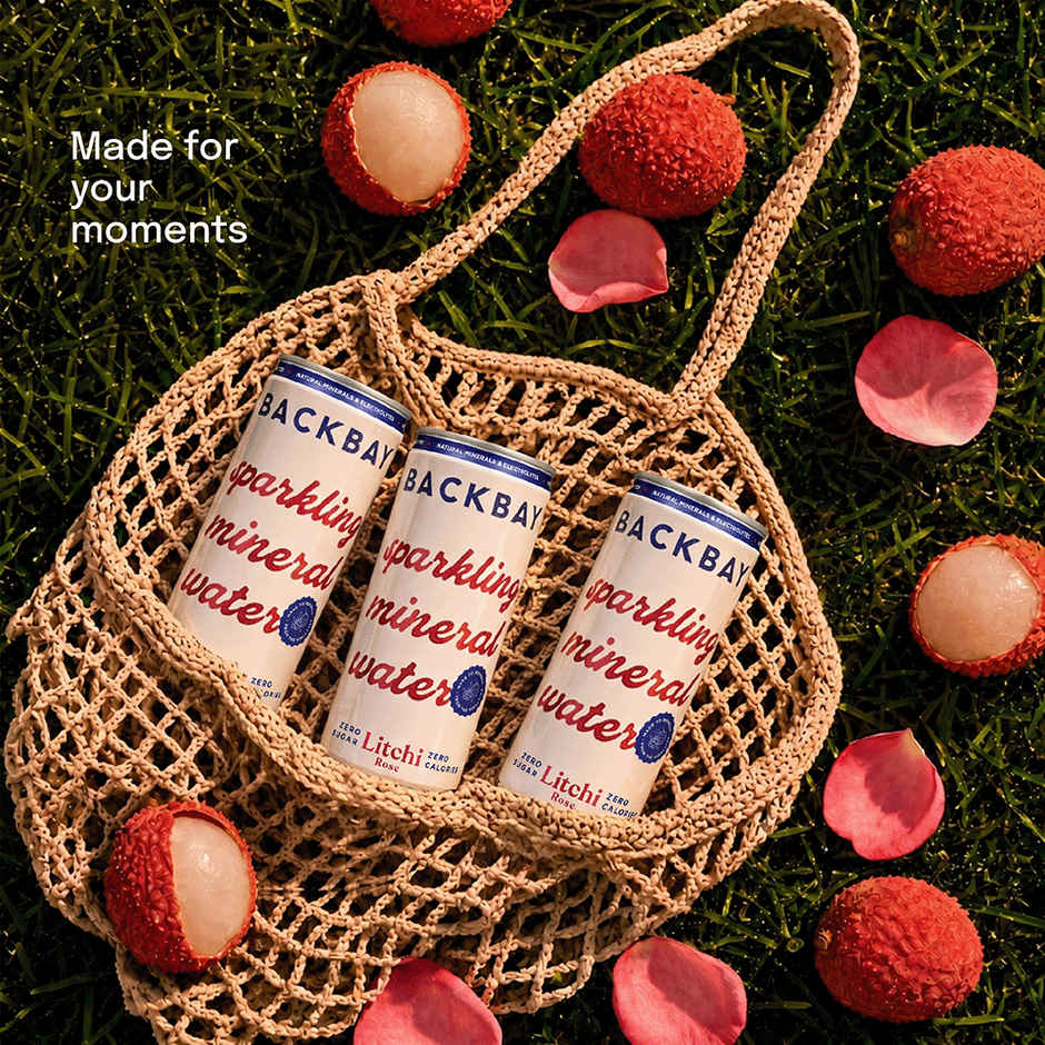 Backbay Litchi Rose Sparkling Mineral Water