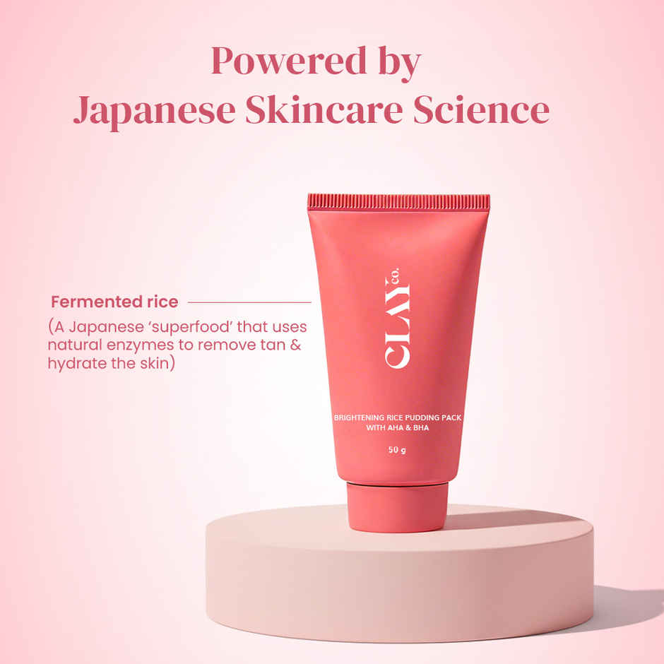 Clayco Detan/Brightening Rice Pack With AHA & BHA For Tan Removal | 50G