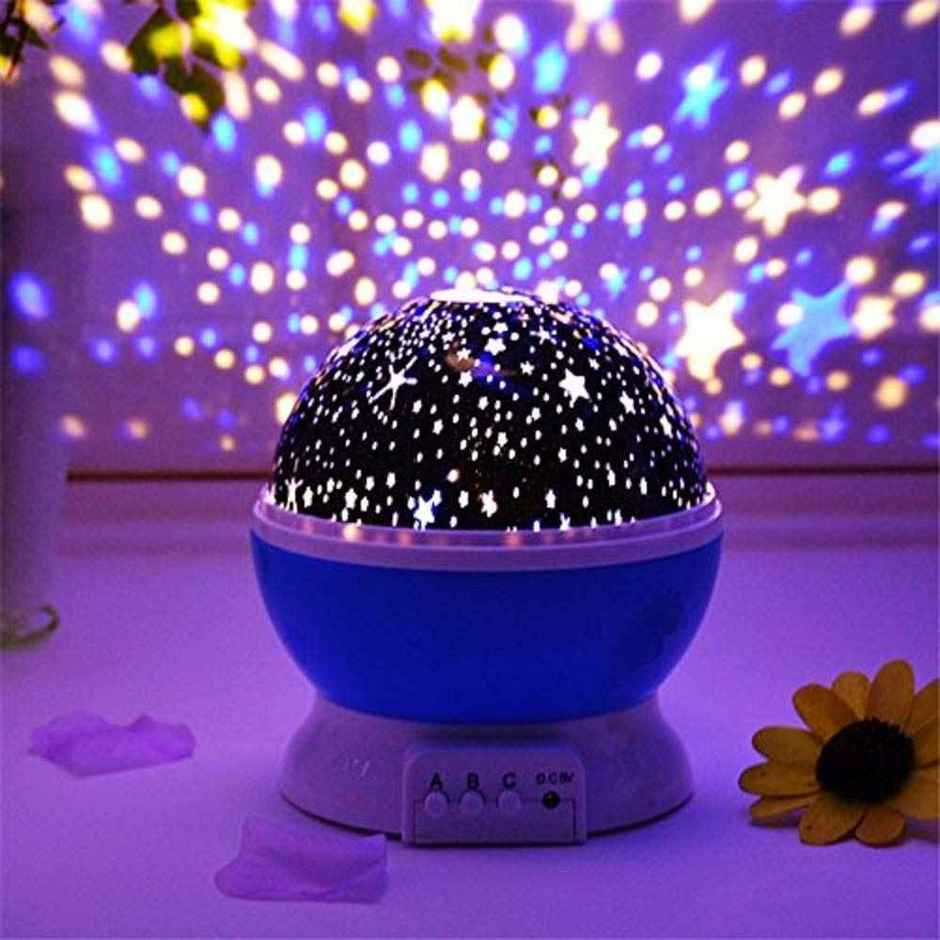 Toyshine Star Moon Night Light Projector with 12 Color Modes, 360 Degree Rotating Lamp for Kids