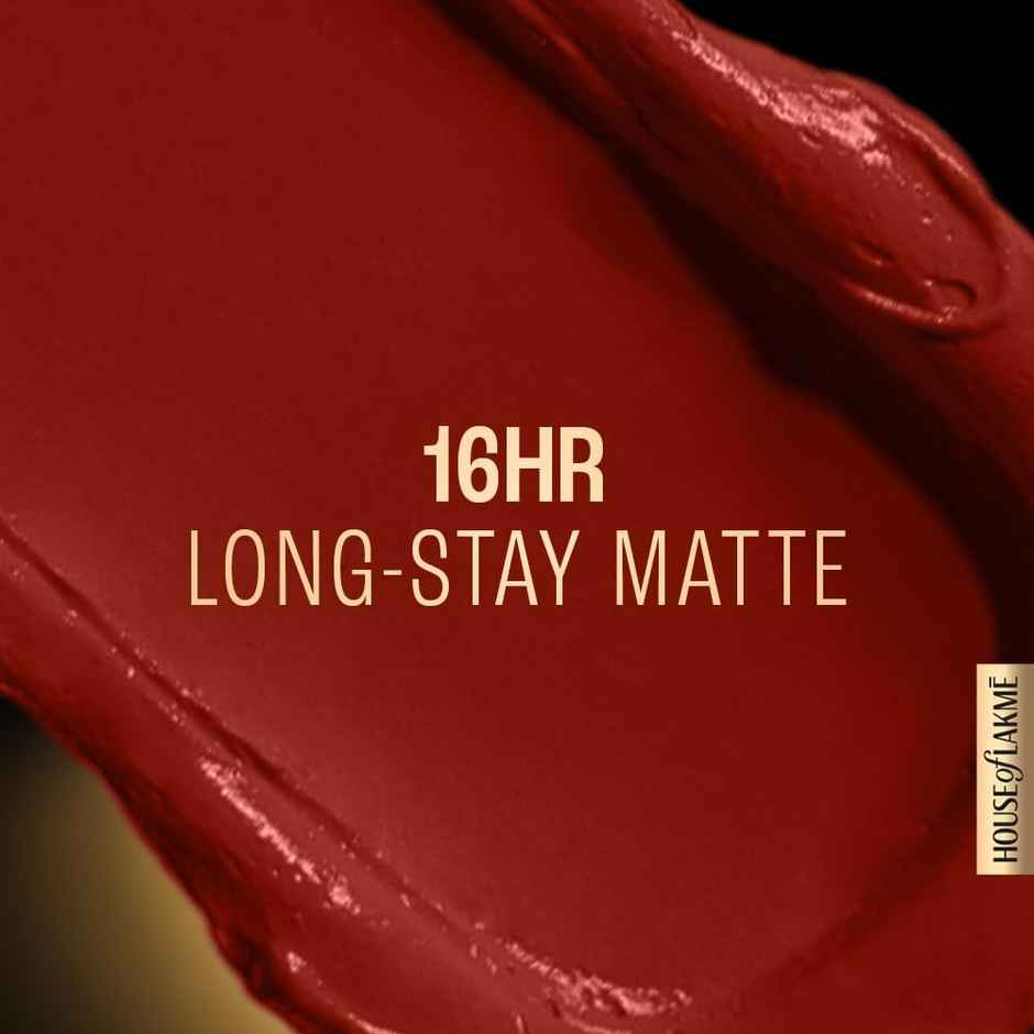 Lakme Forever Matte Liquid Lip, 16Hr Lipstick, Lightweight & Transferproof - Red Cherry