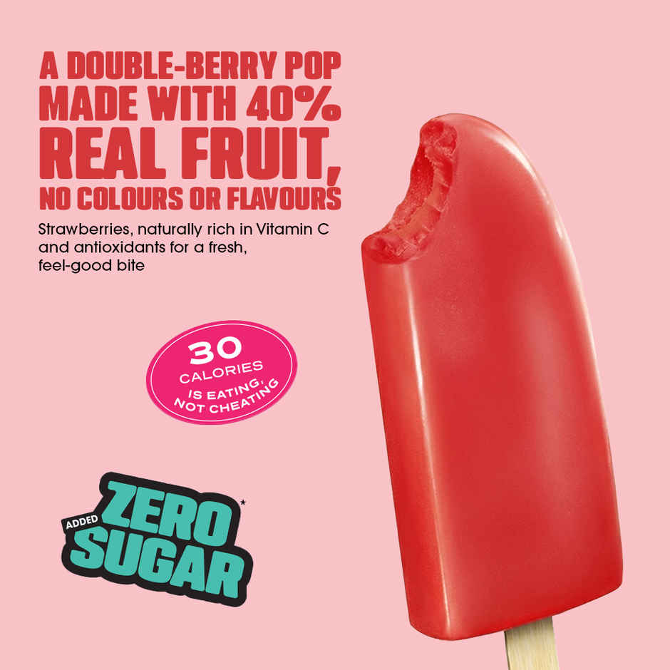 NOTO Strawberry Raspberry Sugar Free, Guilt Free Popsicle