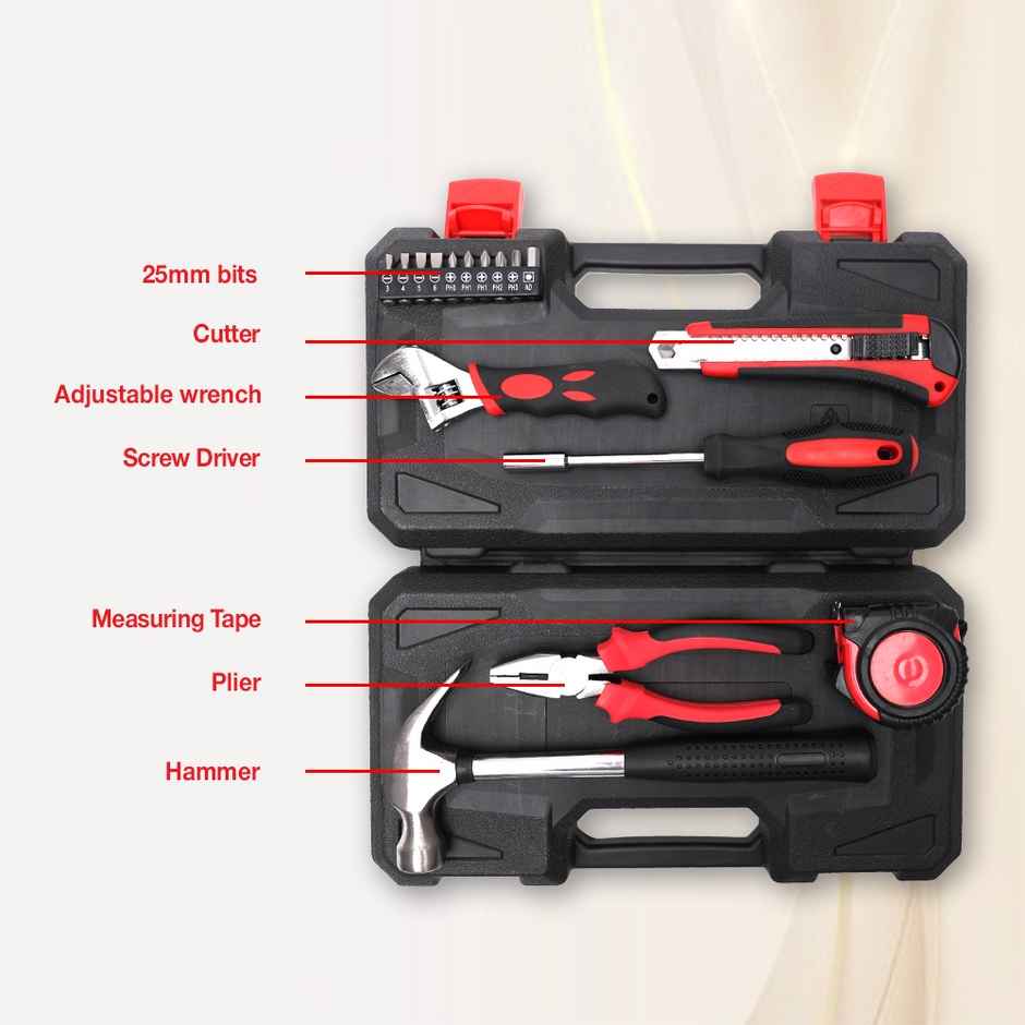 Link Prabal 16-Piece DIY Hand Tool Kit - Includes Plier | Wrench | Hammer & More