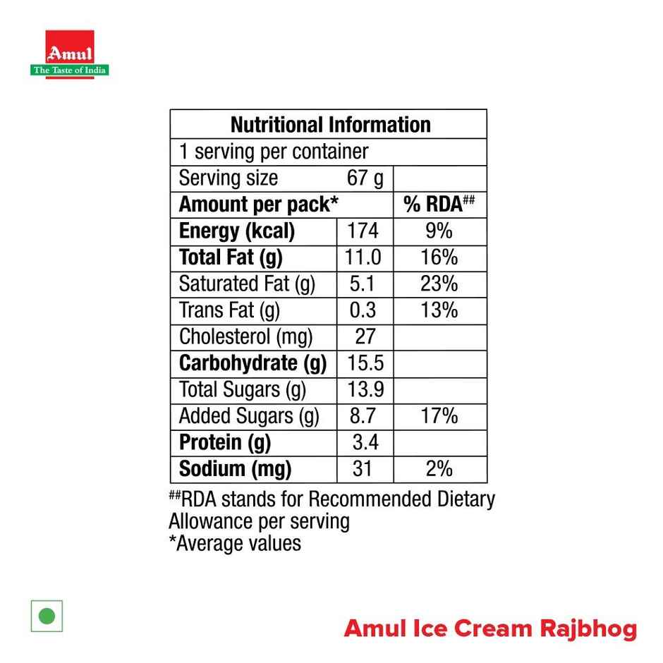 Amul Rajbhog Ice Cream Cup