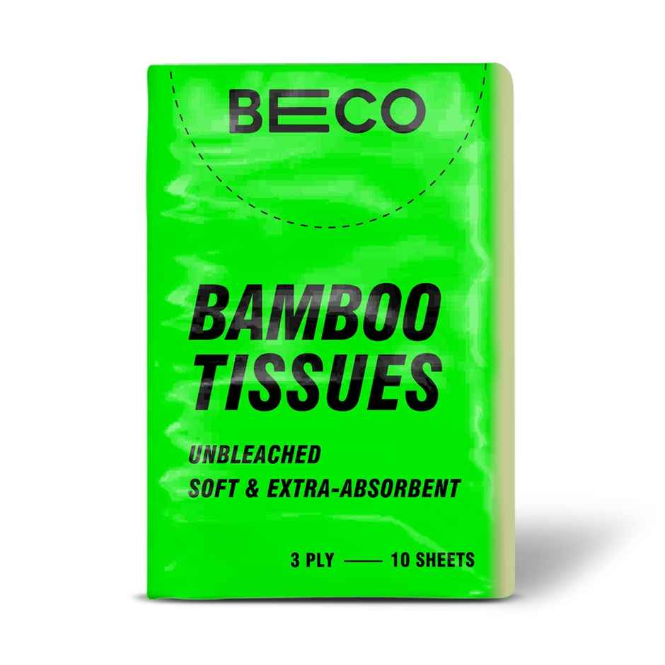 Beco Travel Pocket Tissue Paper | Soft & Extra Absorbent | Pack of 10 with 10 sheets each